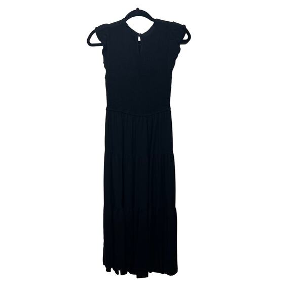 Merokeety Womens Maxi Dress Small Smocked Tiered Dark Cottage Dark Fairy Whimsy - Picture 8 of 15